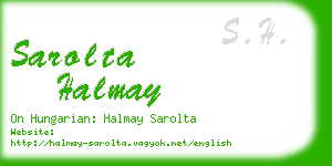 sarolta halmay business card